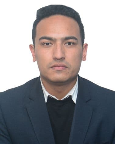 Samrat Thapa with dog