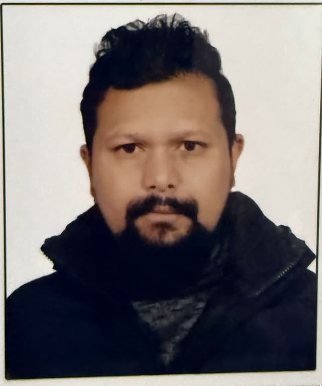 Sunil Pujari with dog